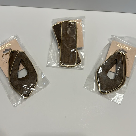 Blossom (Set of 3) Brown with Gold Trim New in Package - Picture 4 of 17